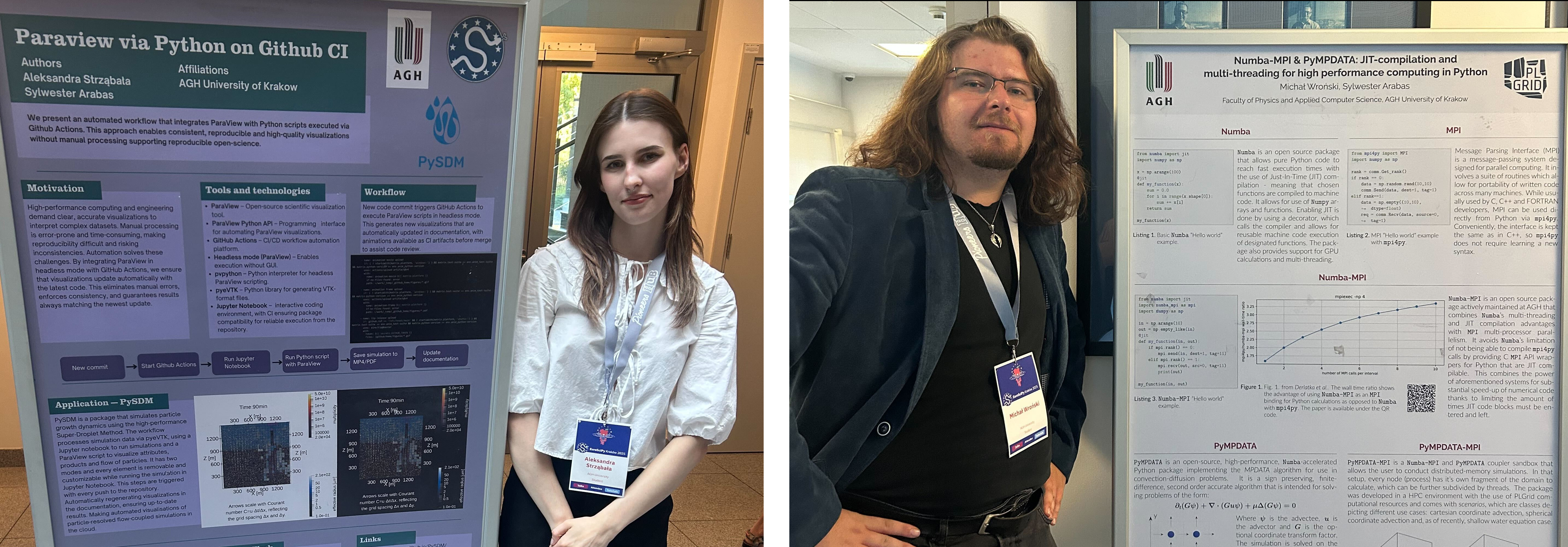 Ola and Michał presenting posters